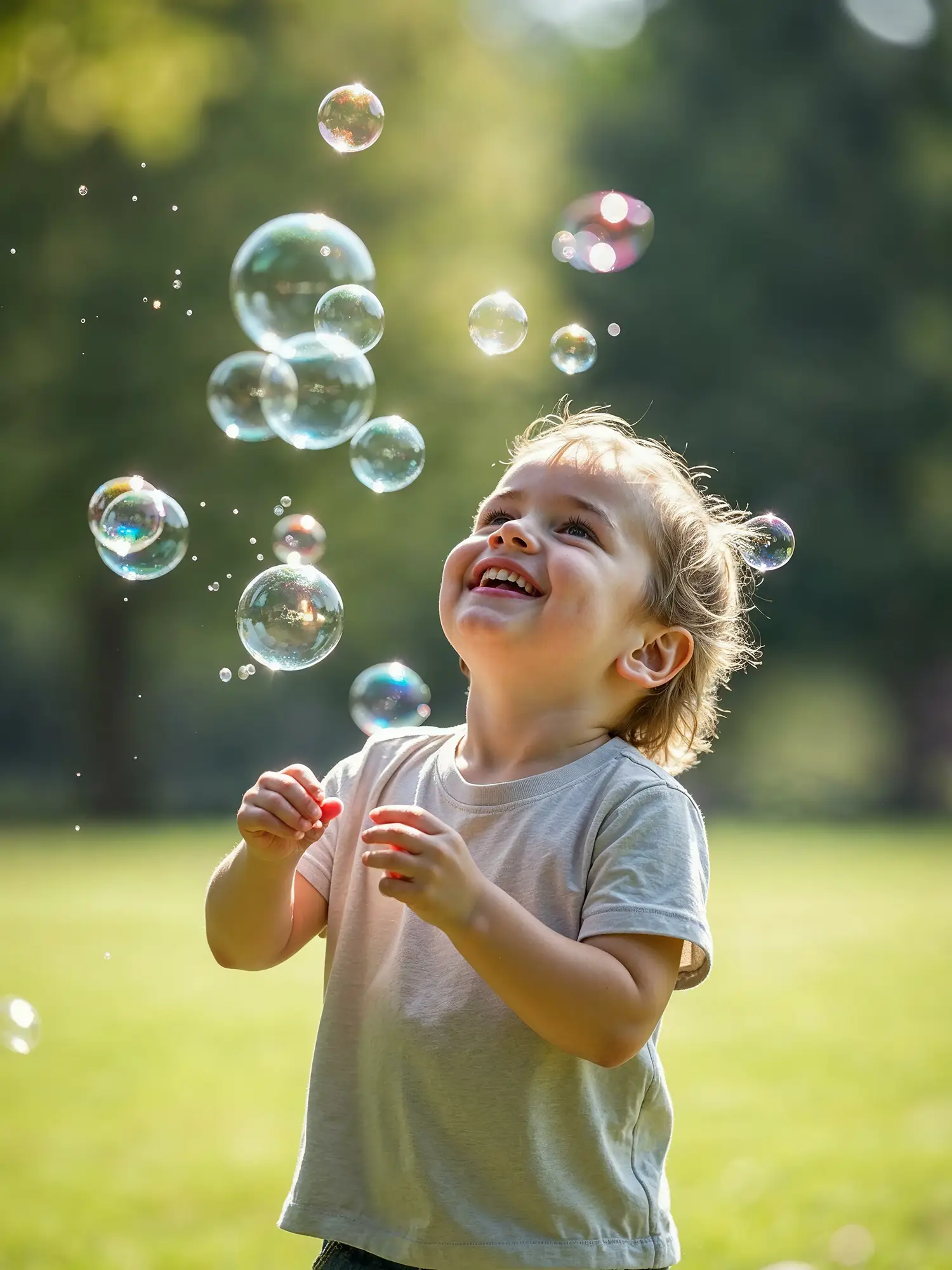 Kind mit Seifenblasen